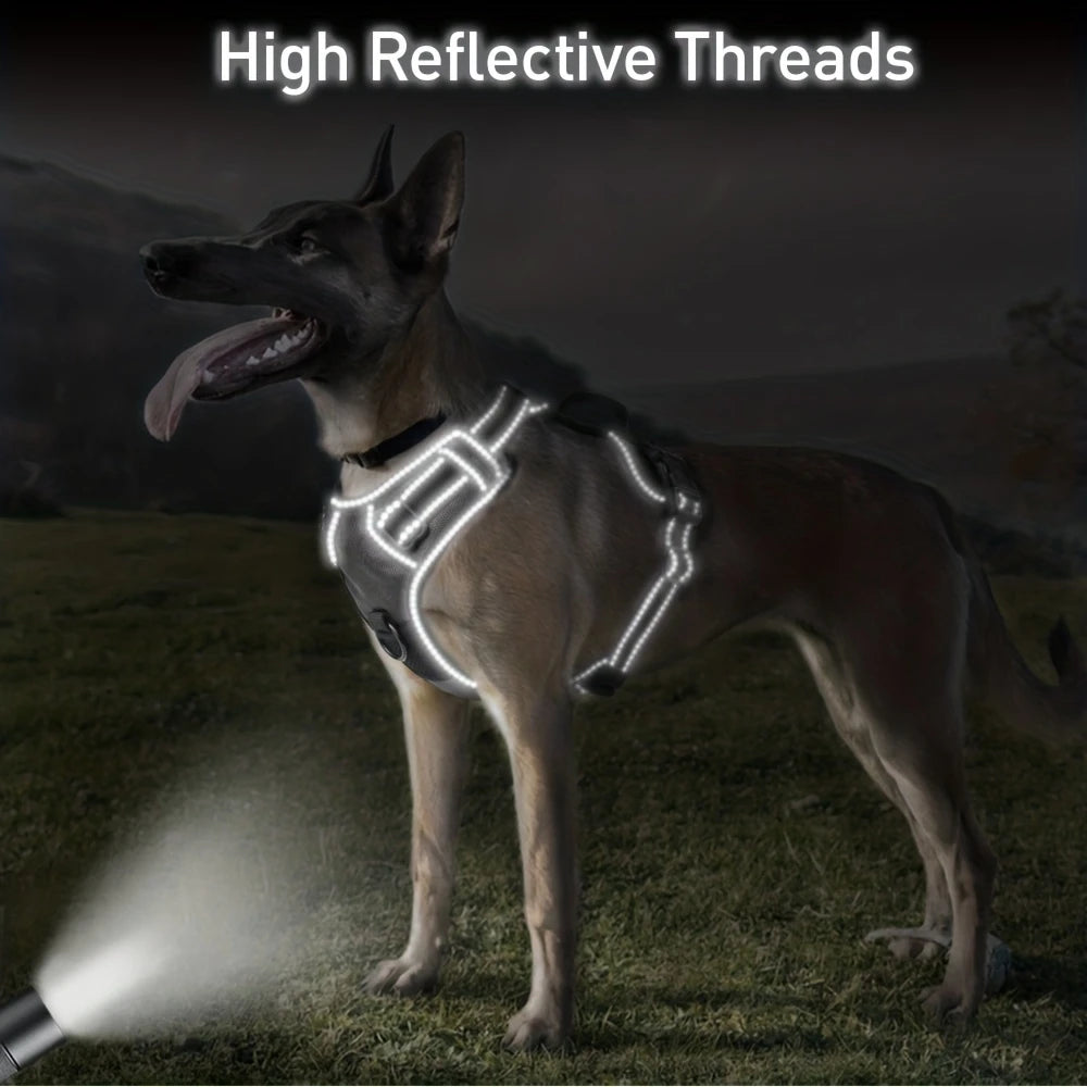 Adjustable for Medium and Large Dogs with Easy Control and Leash