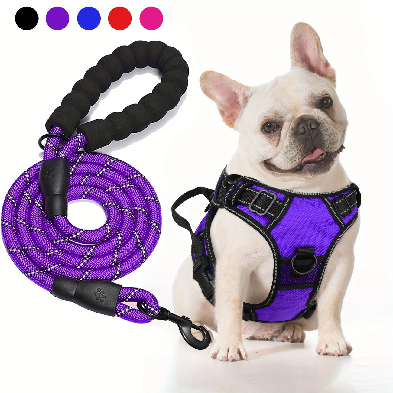 Adjustable for Medium and Large Dogs with Easy Control and Leash