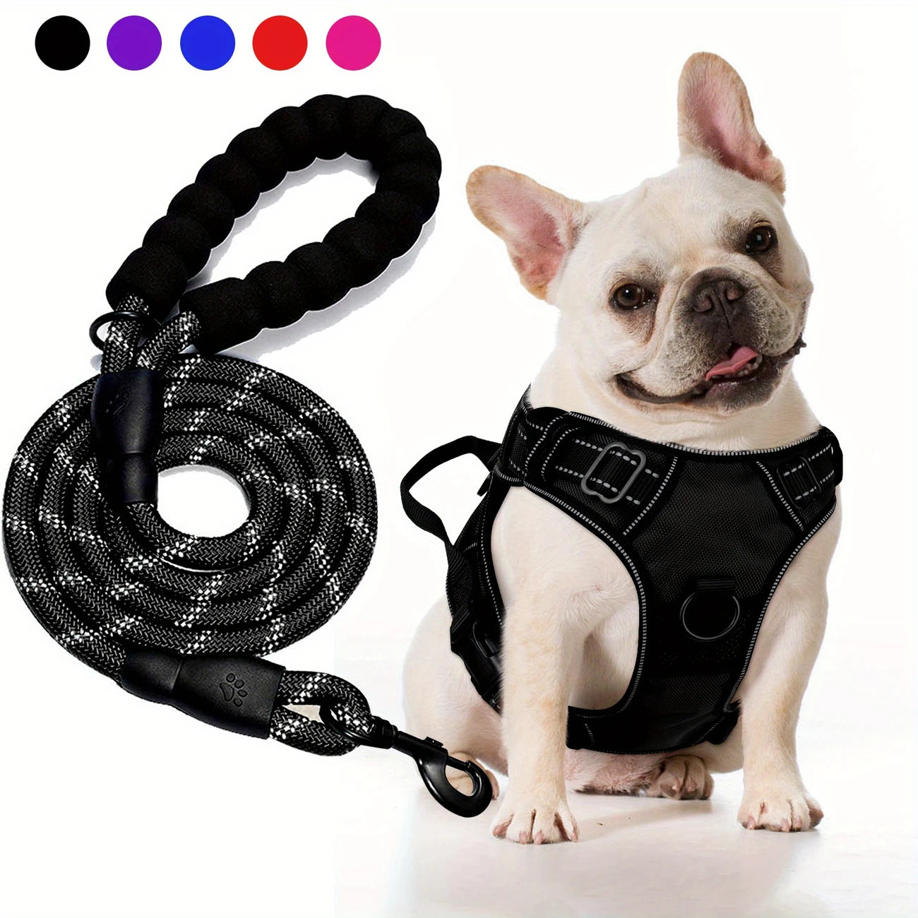 Adjustable for Medium and Large Dogs with Easy Control and Leash